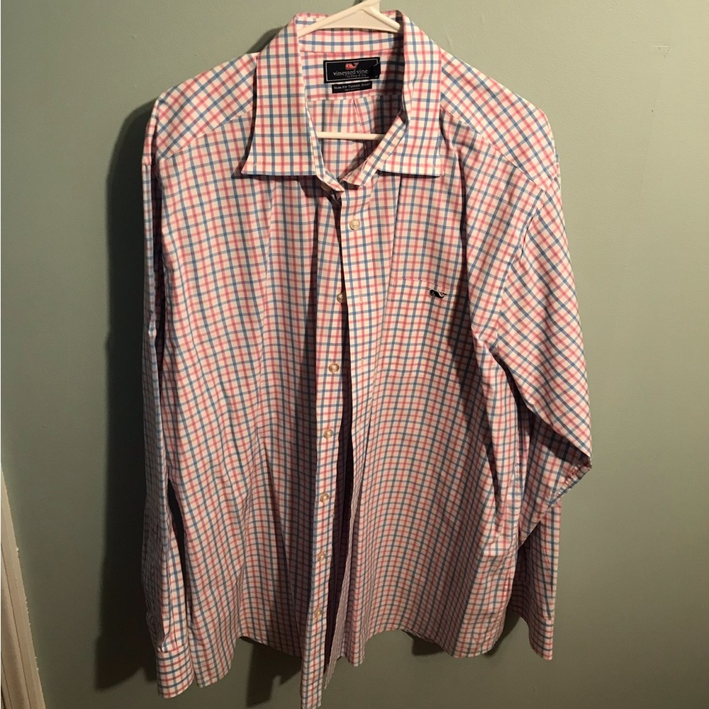 Vineyard Vines Plaid Slim Fit Tucker Button Down Shirt, Men’s XXL